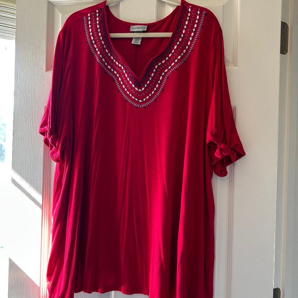 Catherines 3x Embroidered Blouse